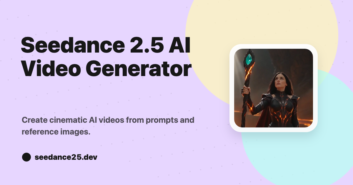 Seedance 2.5: High-Quality Videos Online — official preview image